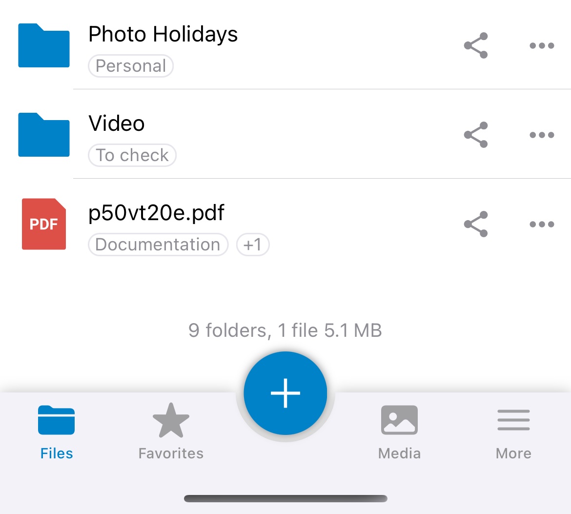 Nextcloud tagging feature in iOS
