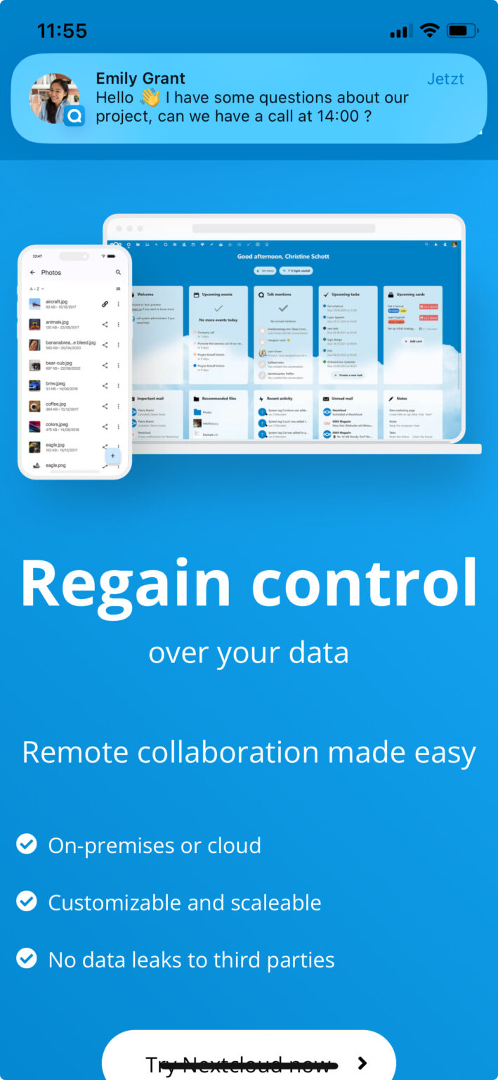 Notification Cloud Nextcloud’s push notifications for iOS and Android - Nextcloud