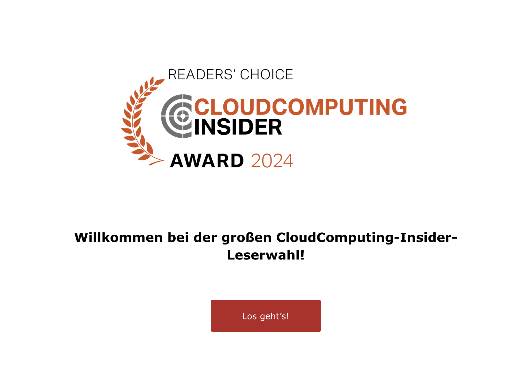 CloudComputing-Insider Award - how to vote - begin
