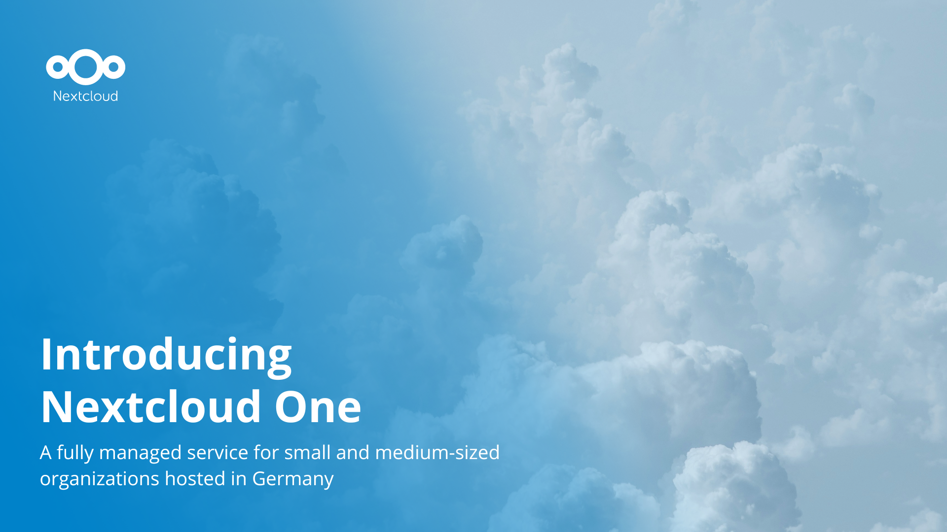 Nextcloud One, a fully managed service hosted in Germany - Nextcloud