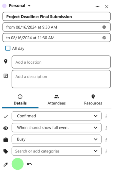 Nextcloud Hub 9 Hub 9 calendar-event-window-cropped