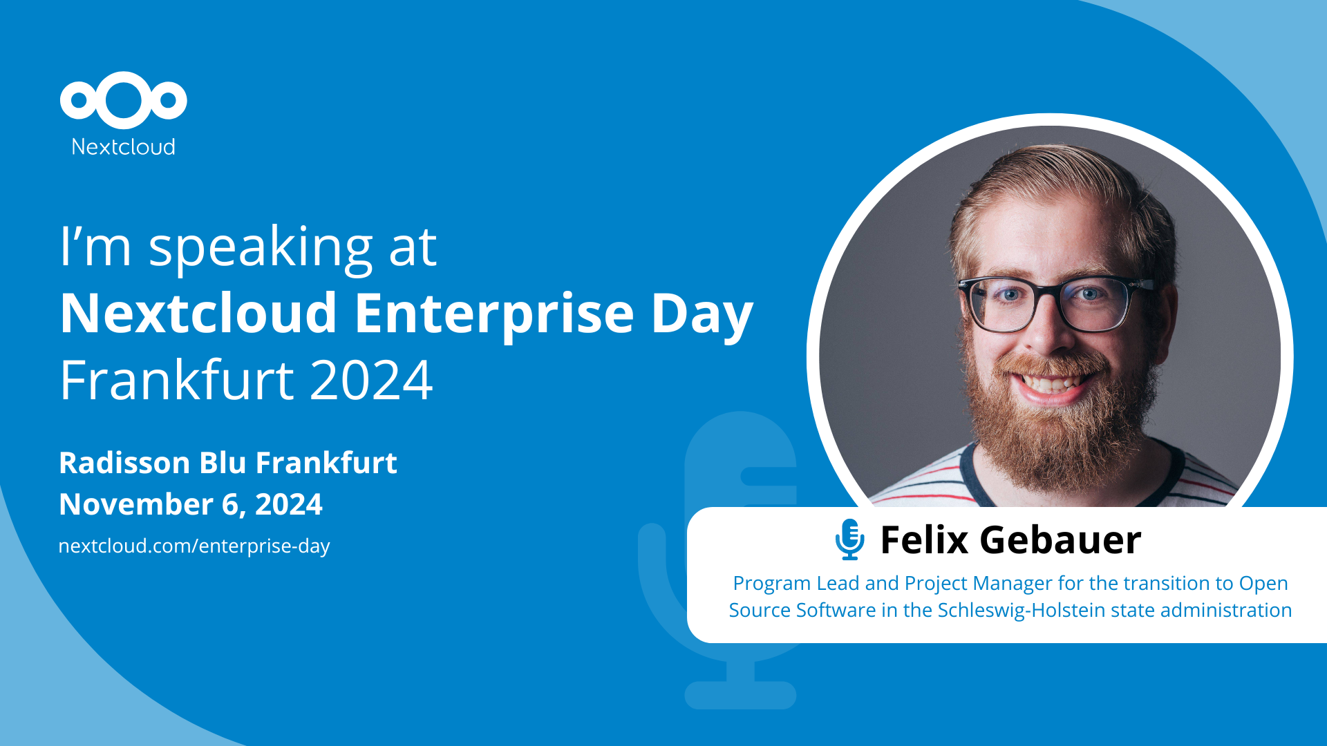 Nextcloud Enterprise Day 2024 Frankfurt speaker spotlight Felix Gebauer