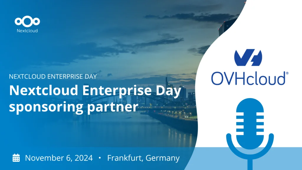 Nextcloud Enterprise Day November 2024 sponsor OVHcloud