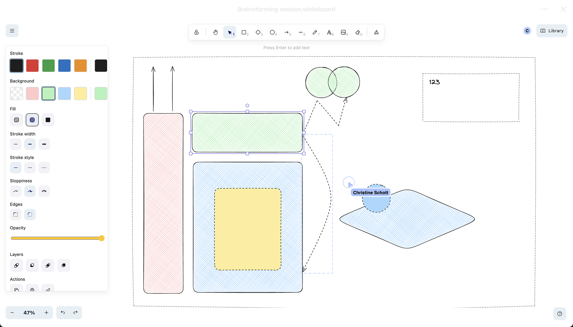 Nextcloud Whiteboard - shapes