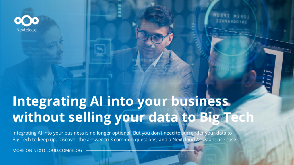 Integrating AI into your business Nextcloud Assistant use case