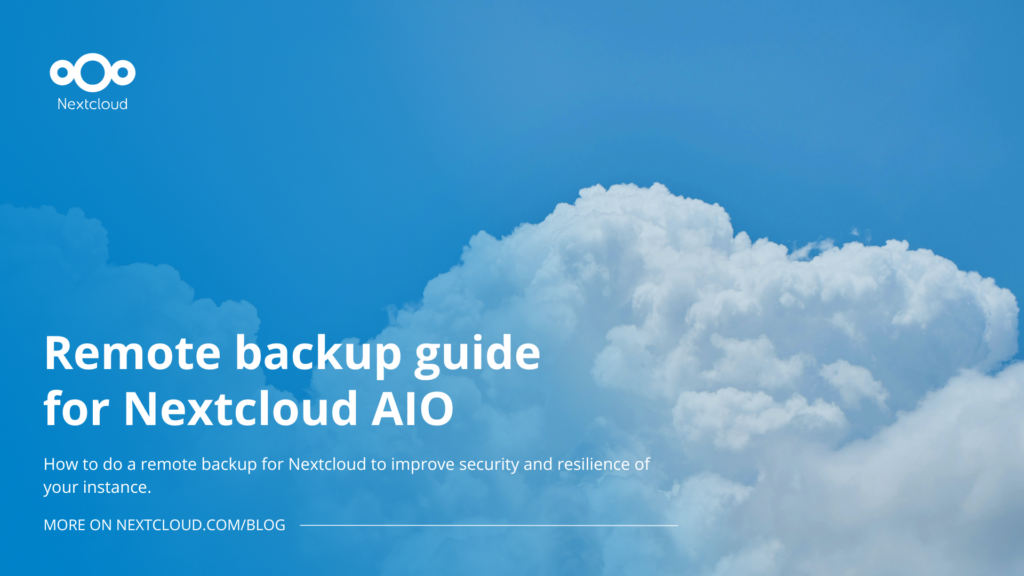 Remote backup guide for Nexcloud AIO