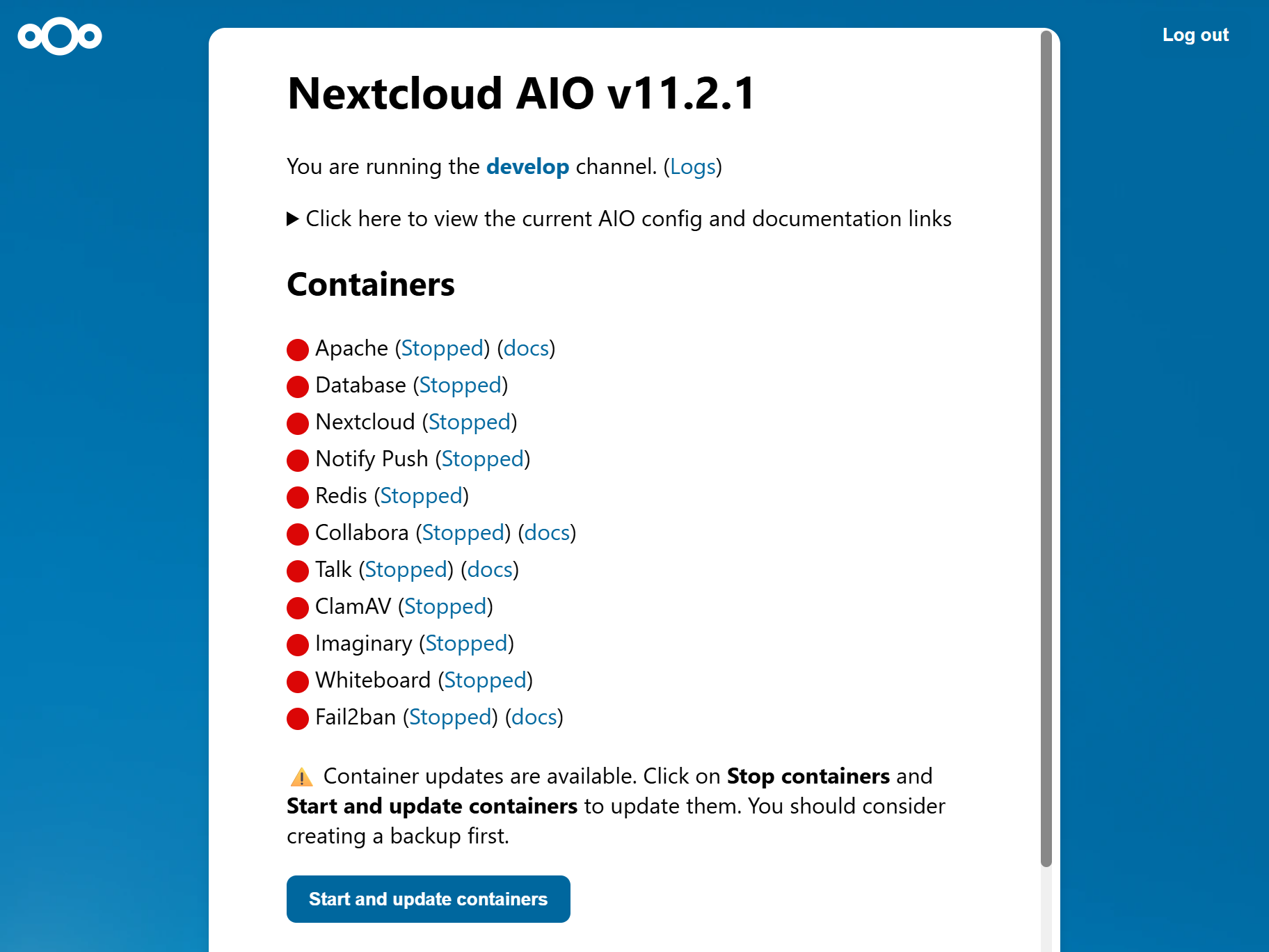 Nextcloud AIO Community Containers - updating containers