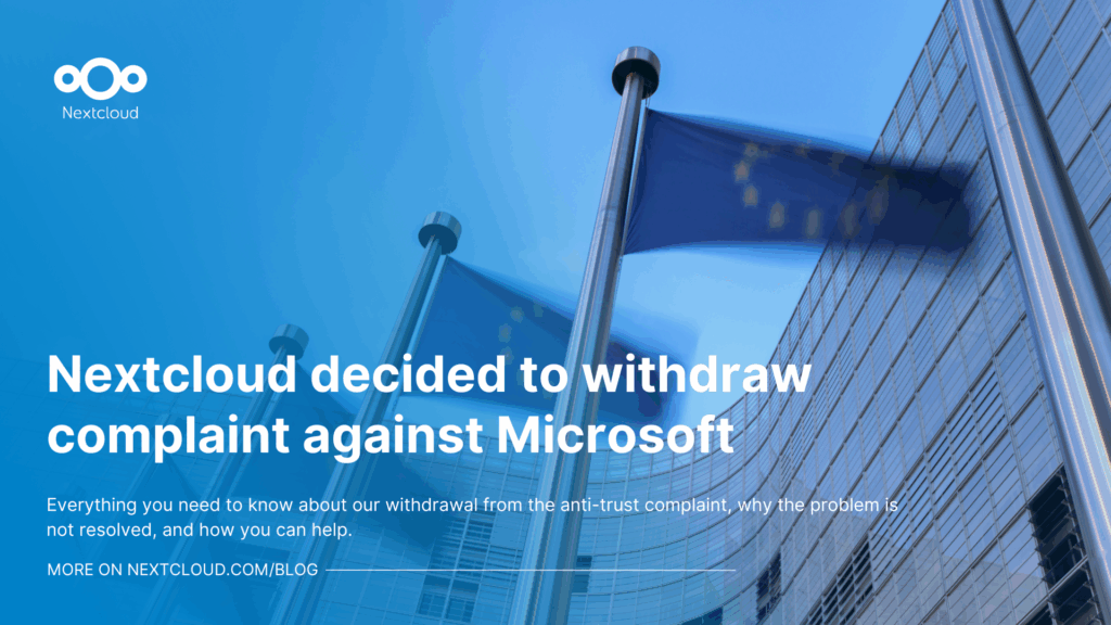 Nextcloud decided to withdraw complaint against Microsoft