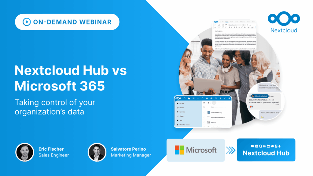 Nextcloud Hub vs Microsoft 365 Taking control of your organization’s data