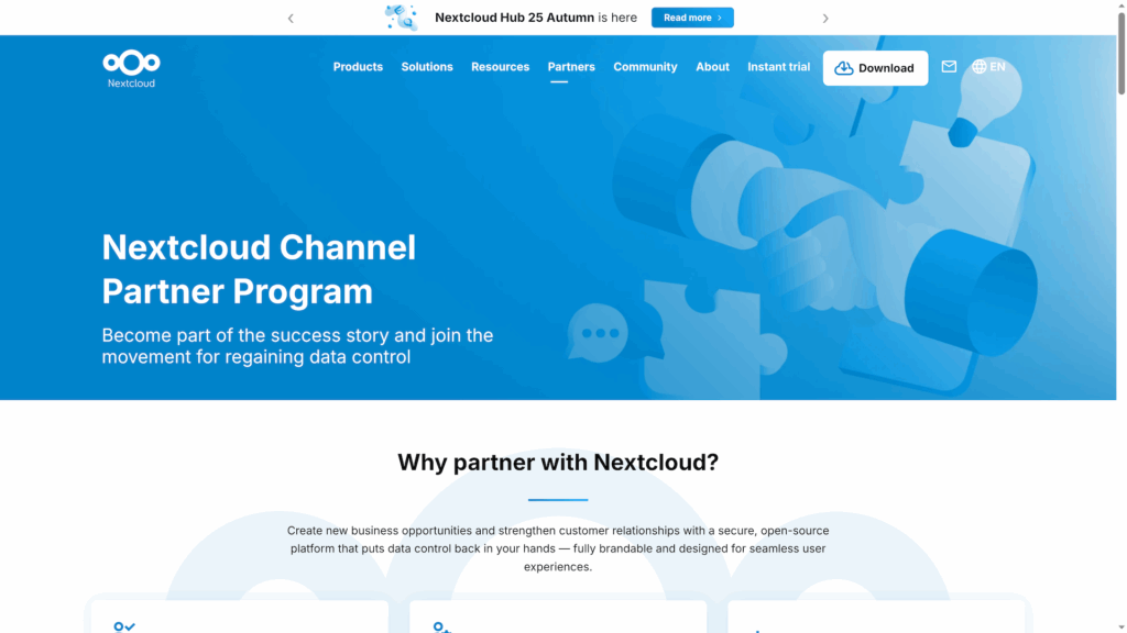 Nextcloud expands collaboration with partners by launching a newly designed partner program.