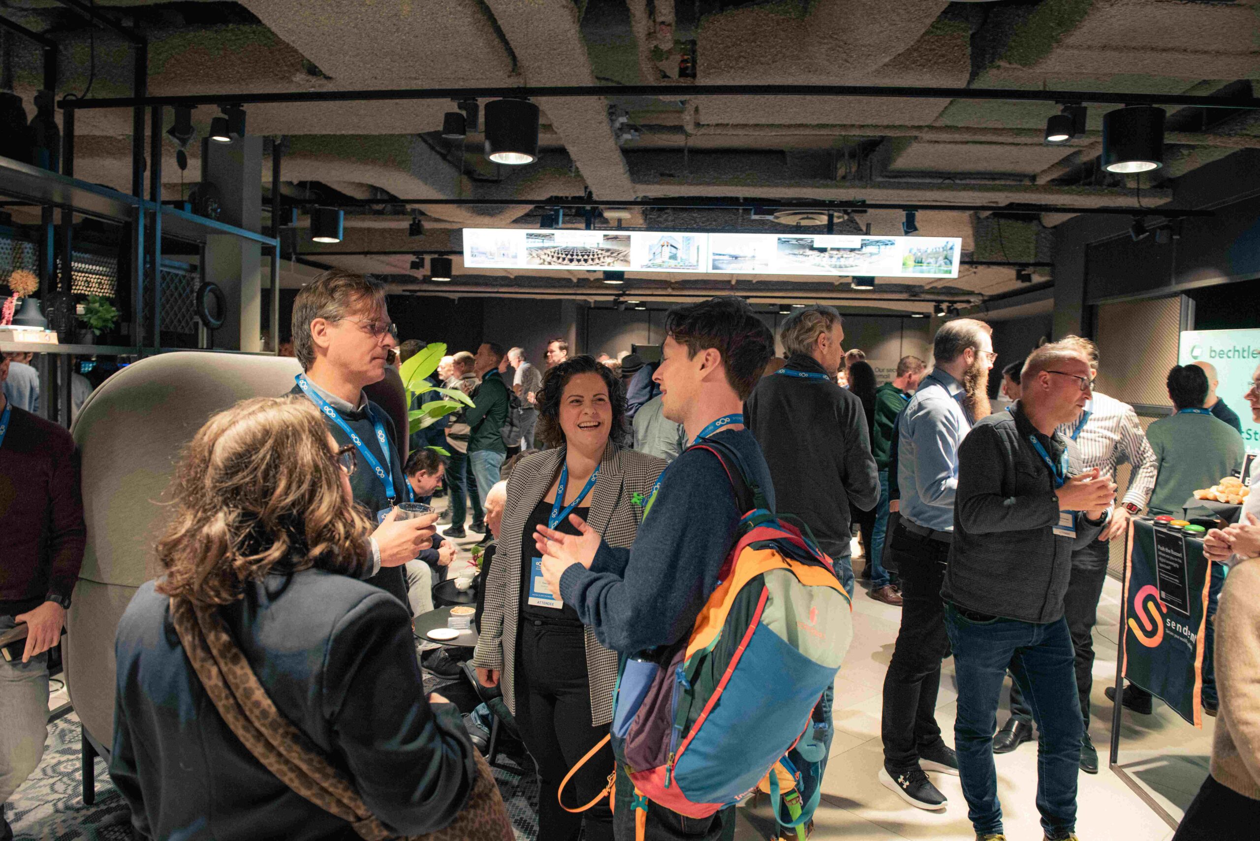 Participants discussing during the breaks