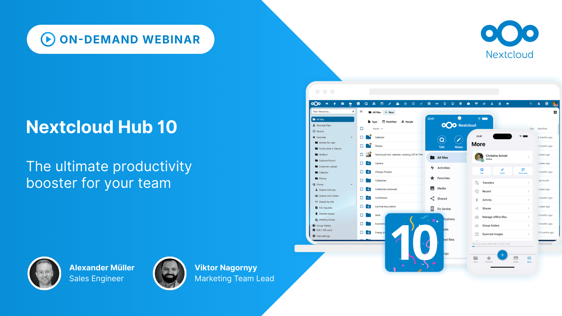 [On-demand webinar] Nextcloud Hub 10: The ultimate productivity booster