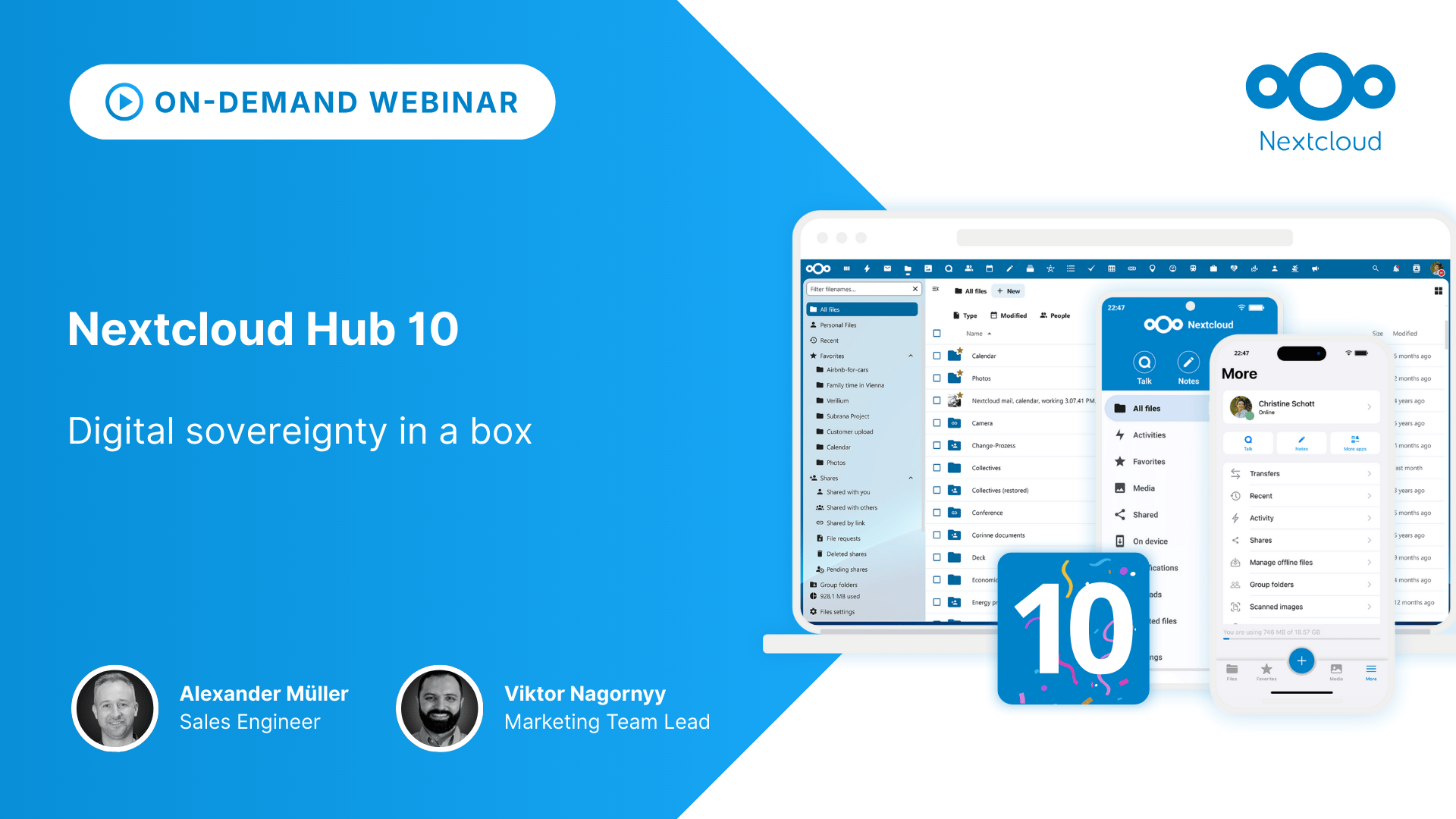 [Webinar] Nextcloud Hub 10: Digital sovereignty in a box