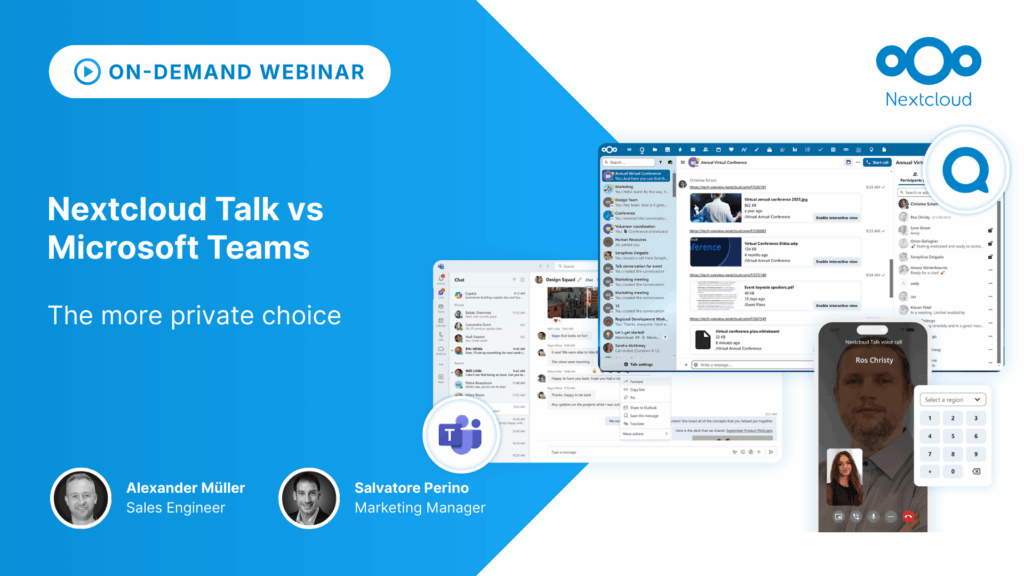 Nextcloud Talk vs Microsoft Teams