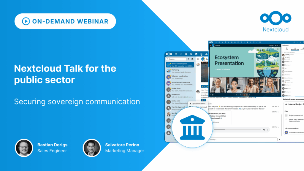 Nextcloud Talk for the public sector