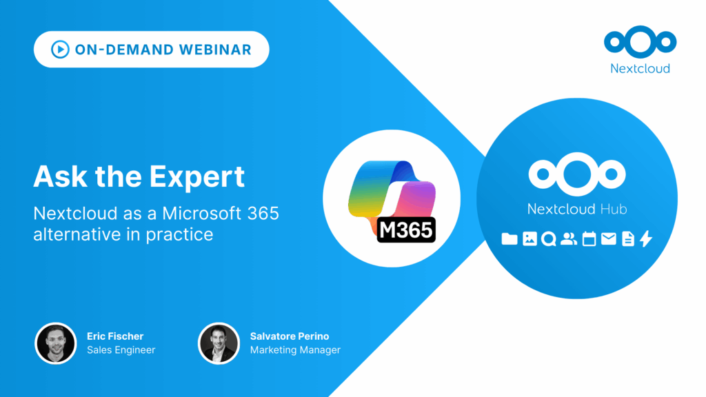 Ask the Expert: Nextcloud as a Microsoft 365 alternative in practice