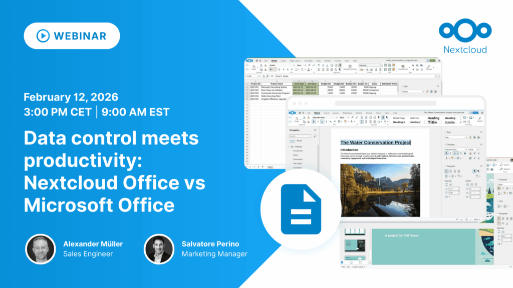 Data control meets productivity: Nextcloud Office vs Microsoft Office