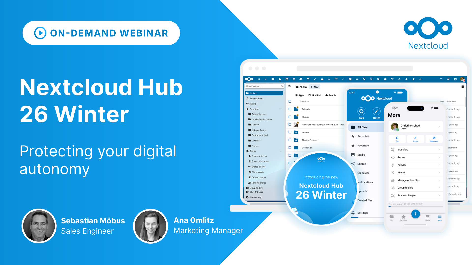 [On-demand webinar] Nextcloud Hub 26 Winter. Protecting your digital ...