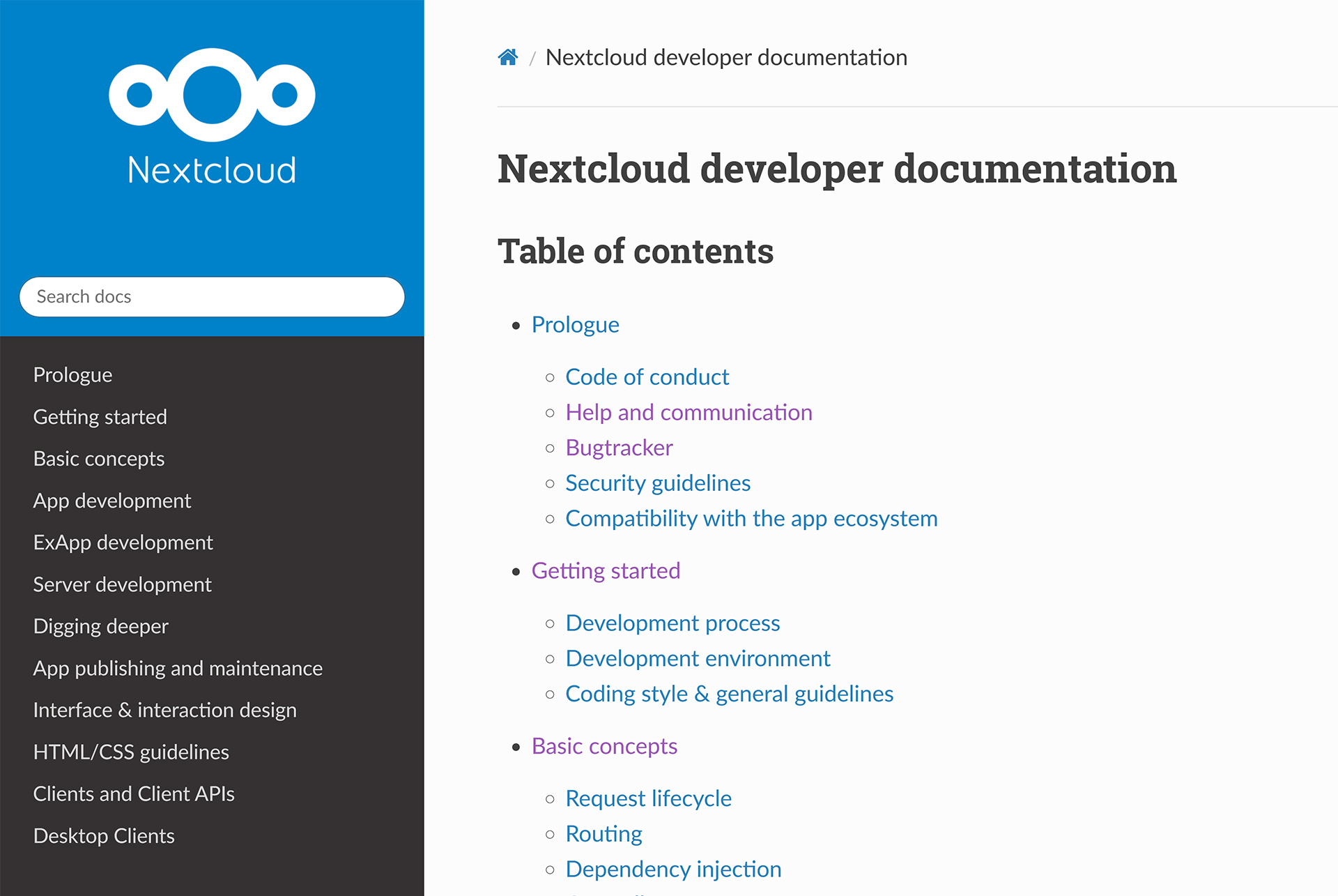 nextcloud-developer-documentation Nextcloud developer documentation