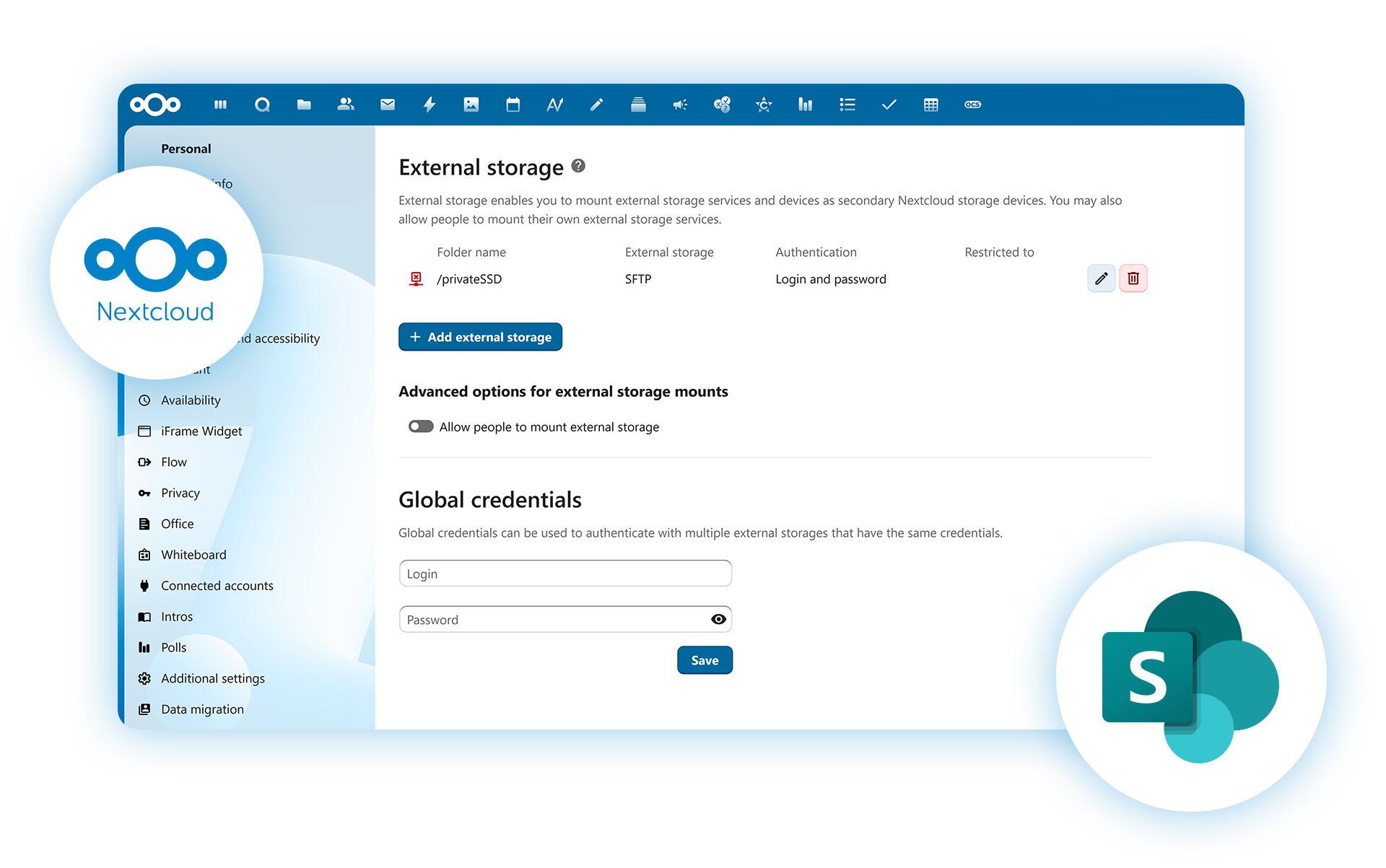nextcloud-sharepoint-external-storage-integration