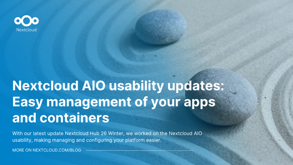 Nextcloud AIO usability updates
