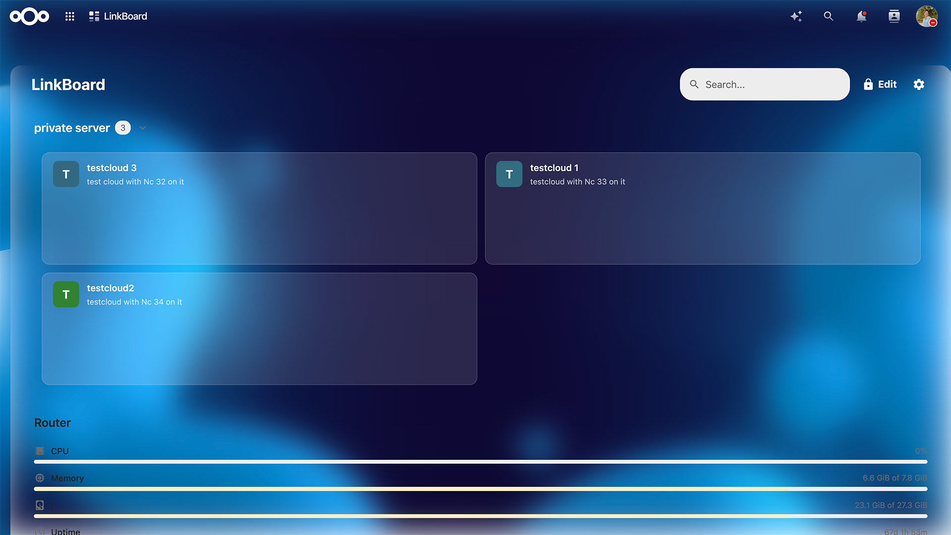Nextcloud Hub 26 Spring Community app LinkBoard