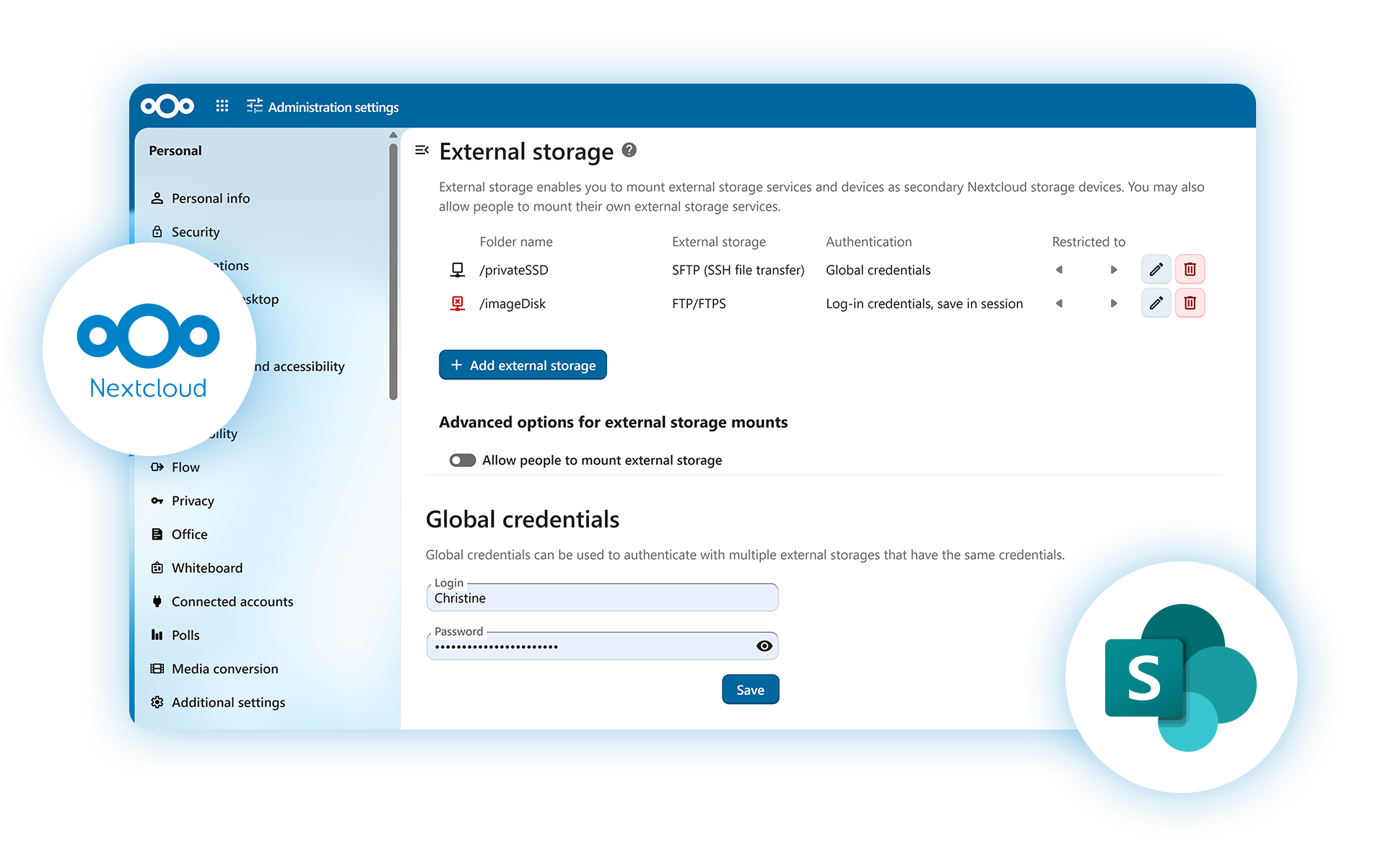 nextcloud-sharepoint-external-storage-integration Image