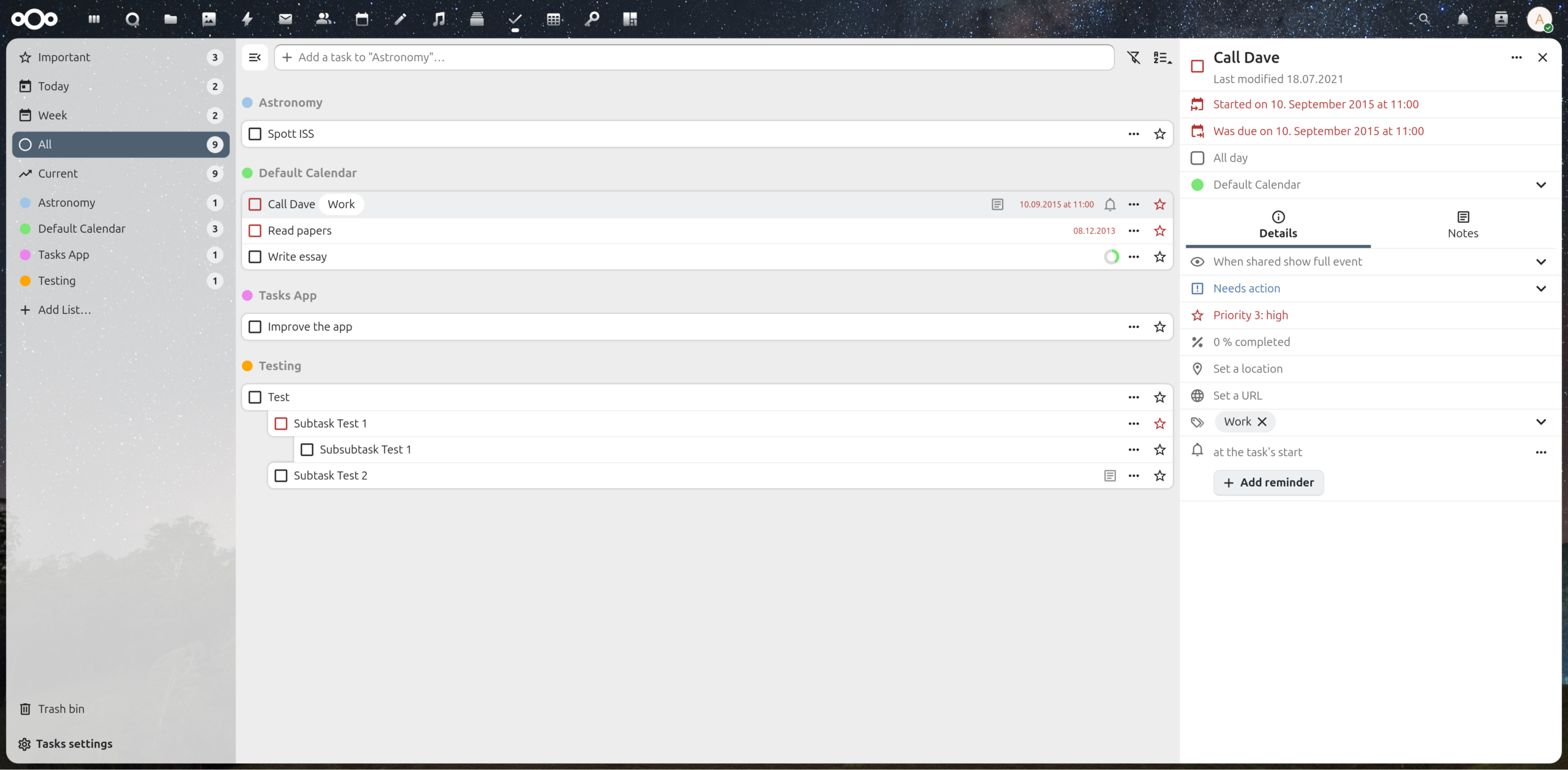 Nextcloud Tasks