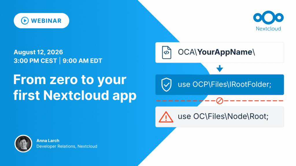 From zero to your first Nextcloud app