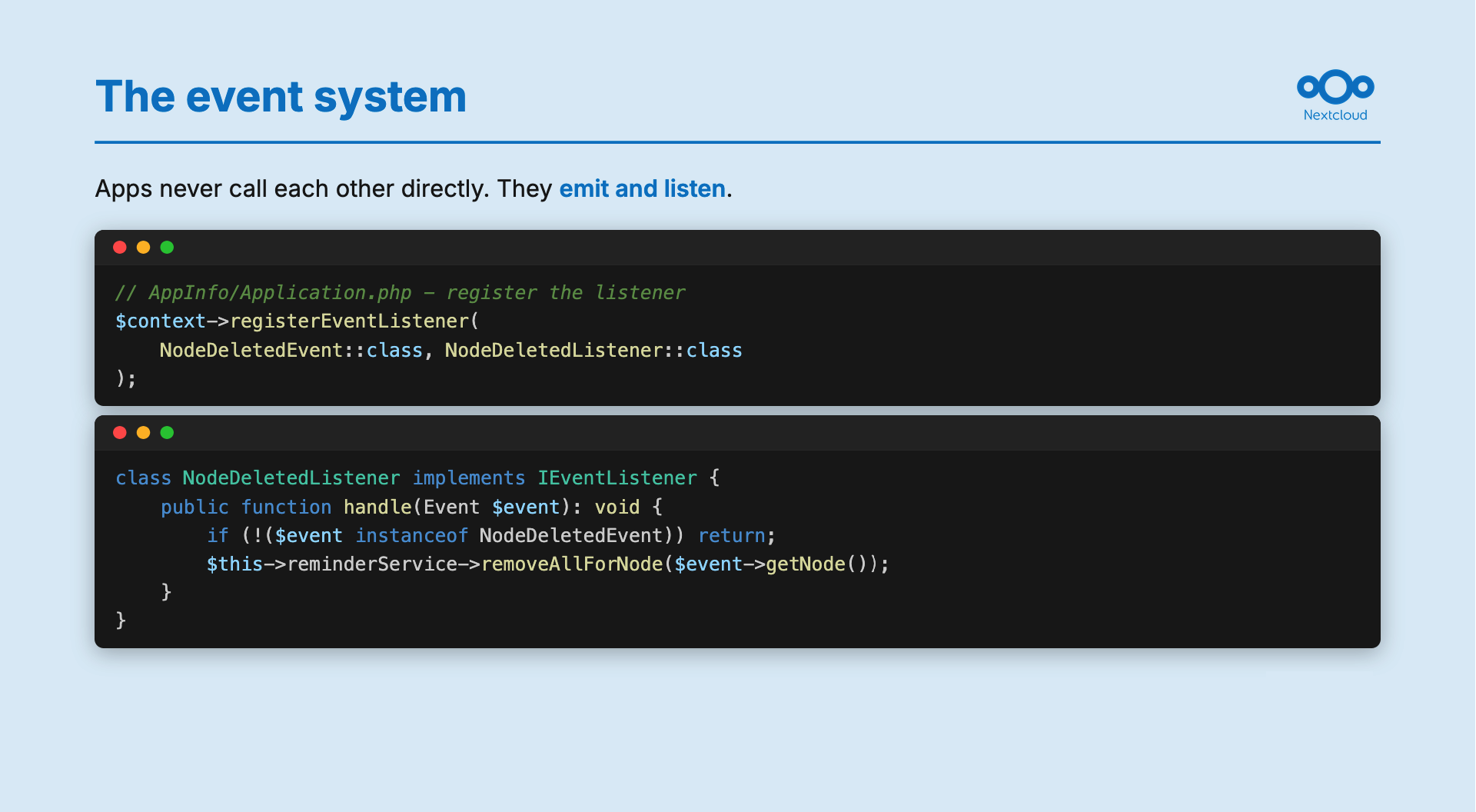 The event system