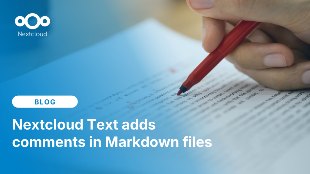 Nextcloud adds comments in Markdown files