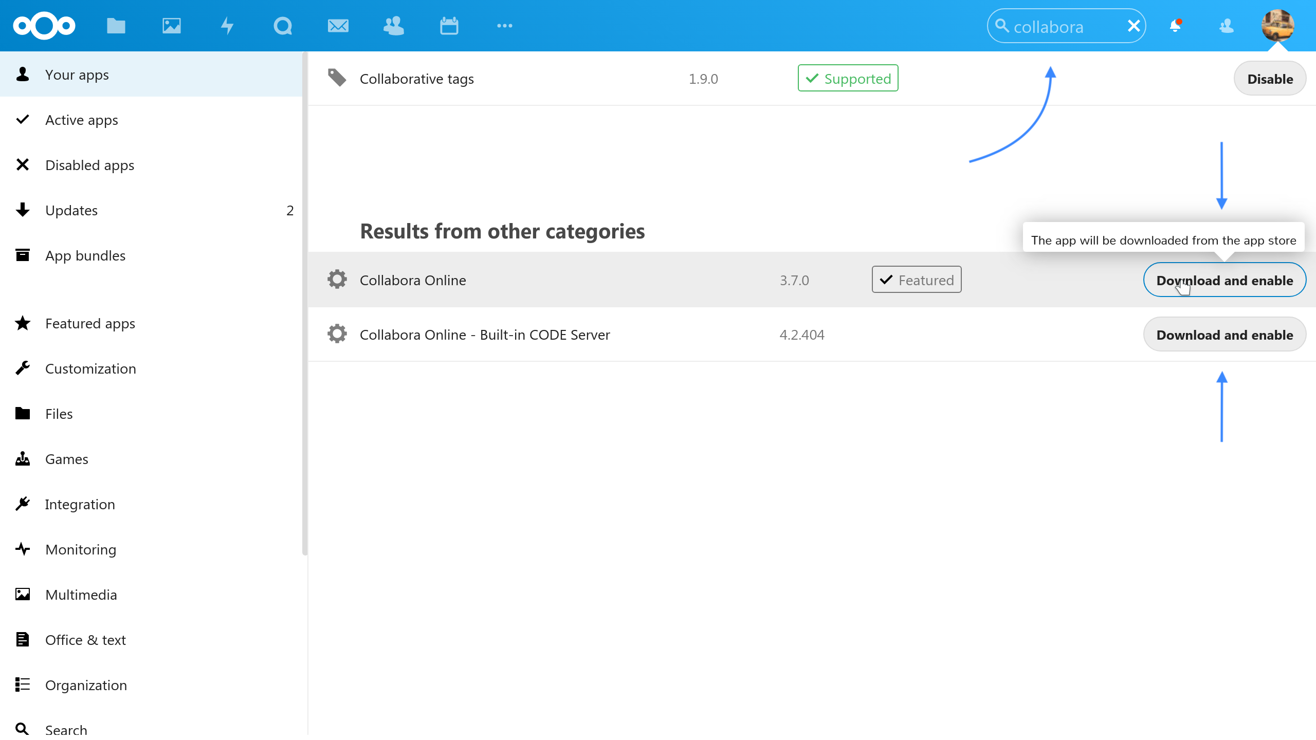 collabora code setup autostart