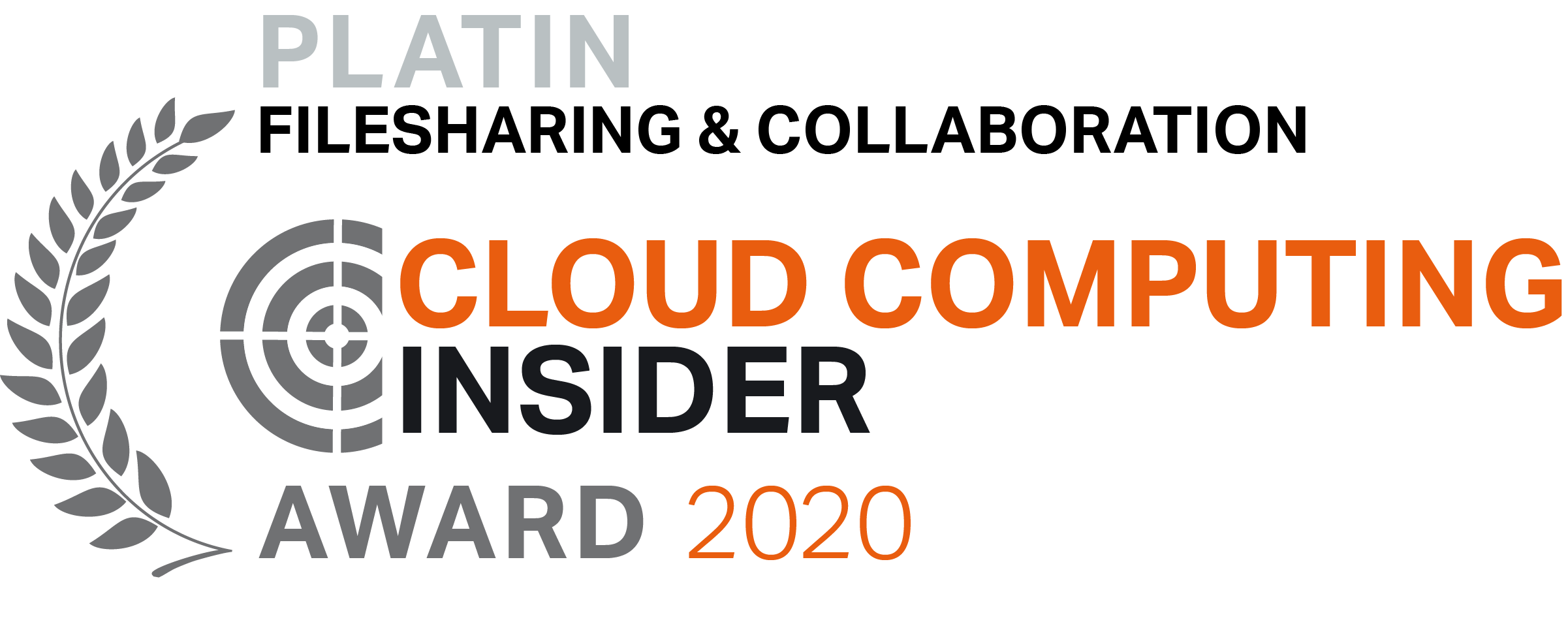 Platin Award at CloudComputing Insiders Award