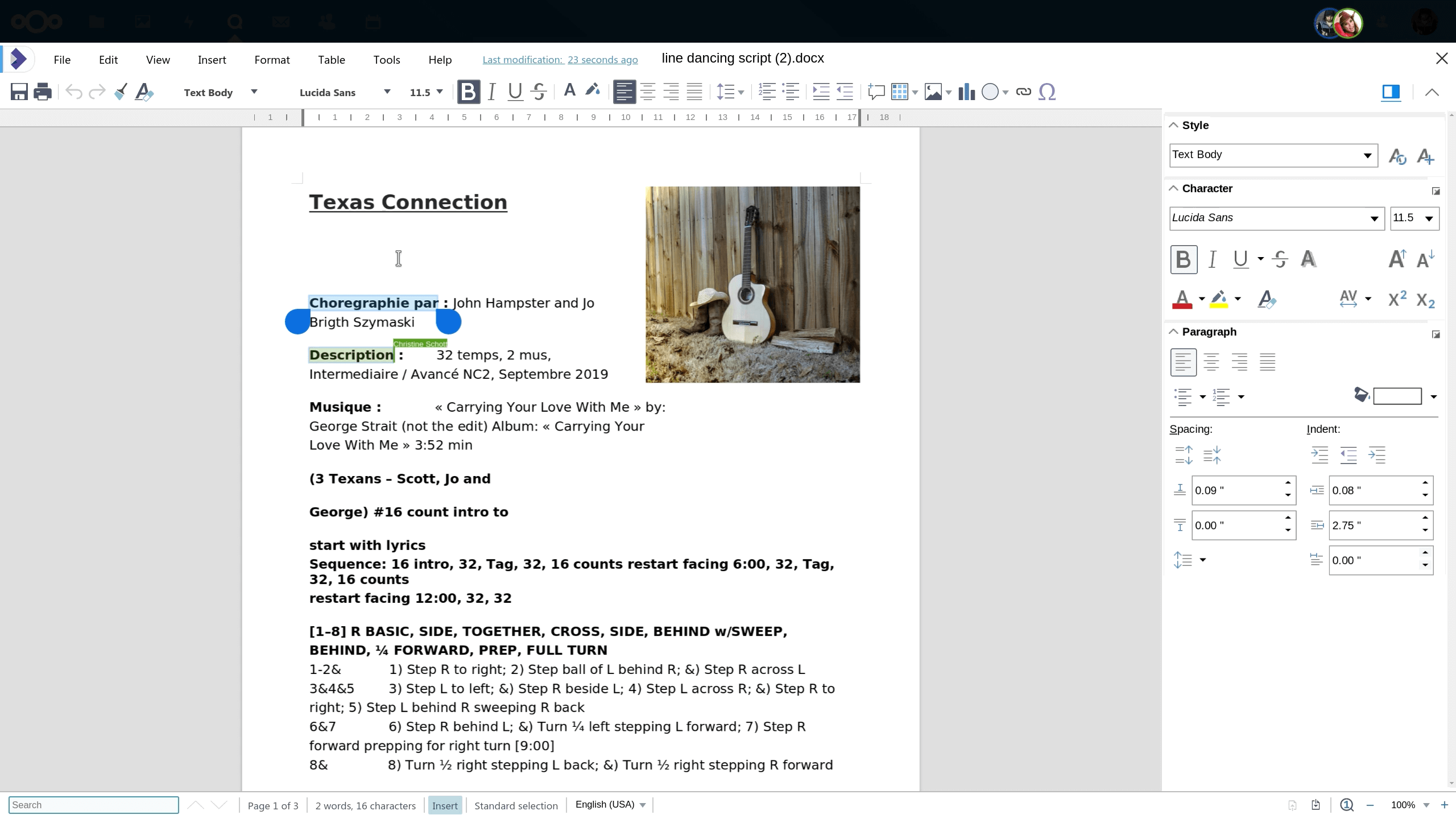 Editing a document during a call