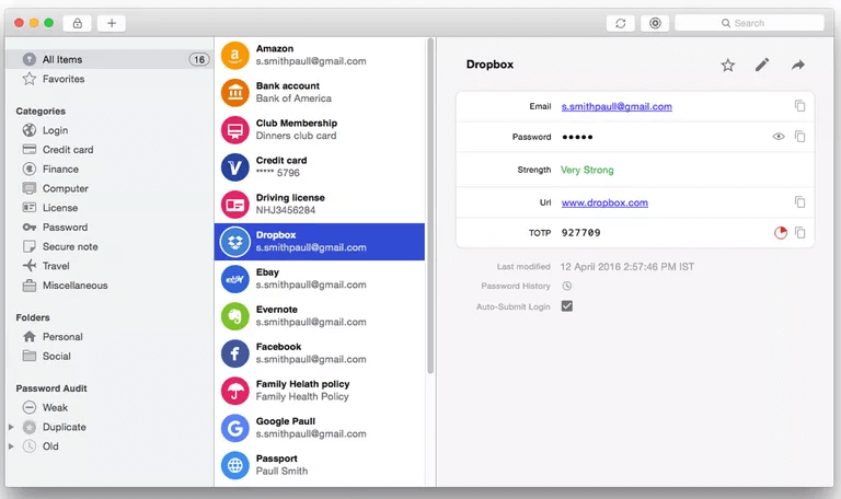 free password manager for osx