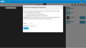 creating a temporary password