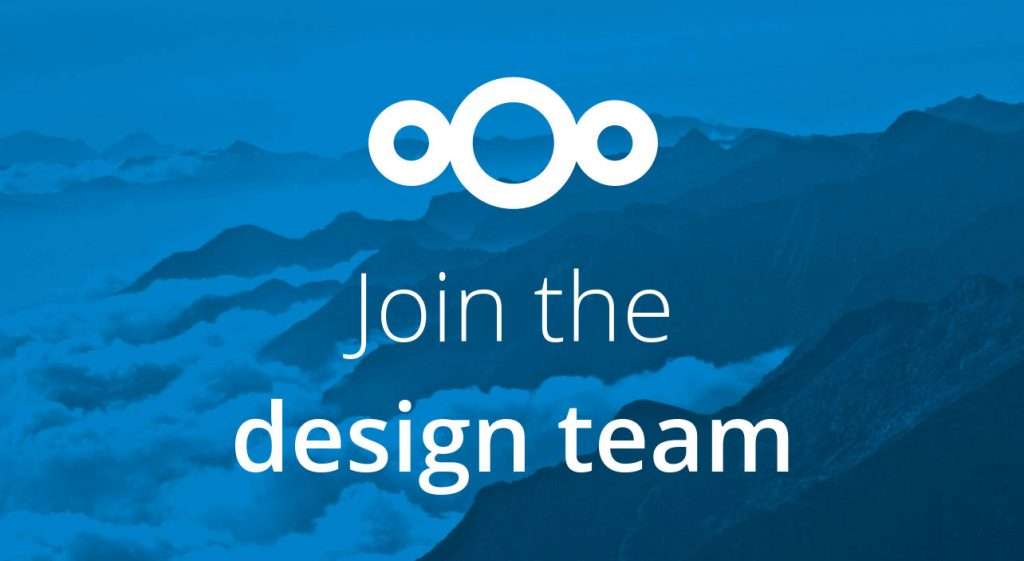 pretty image showing the Nextcloud logo and Background and "Join the DESIGN TEAM" text