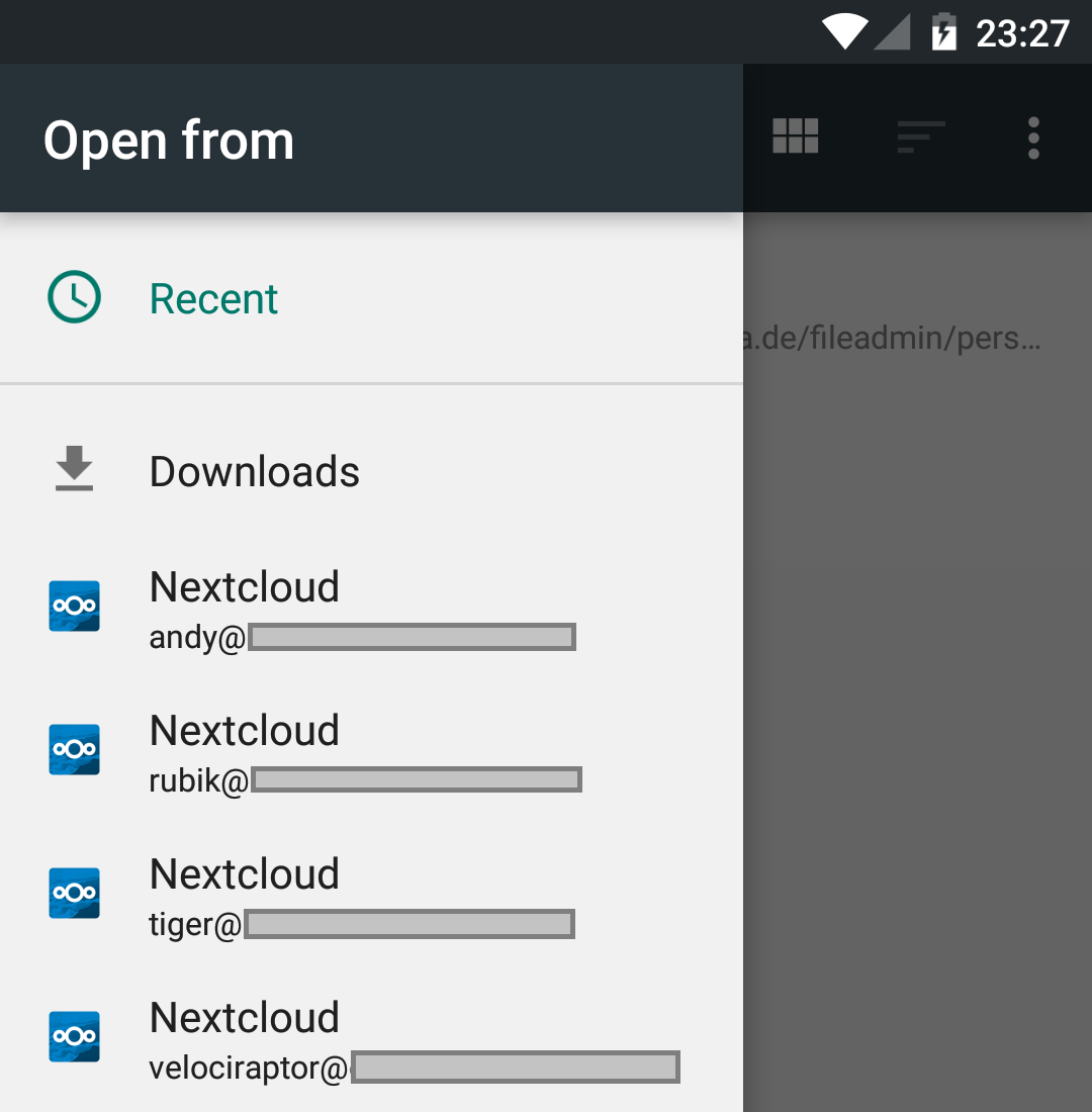 Nextcloud Android. Nextcloud client