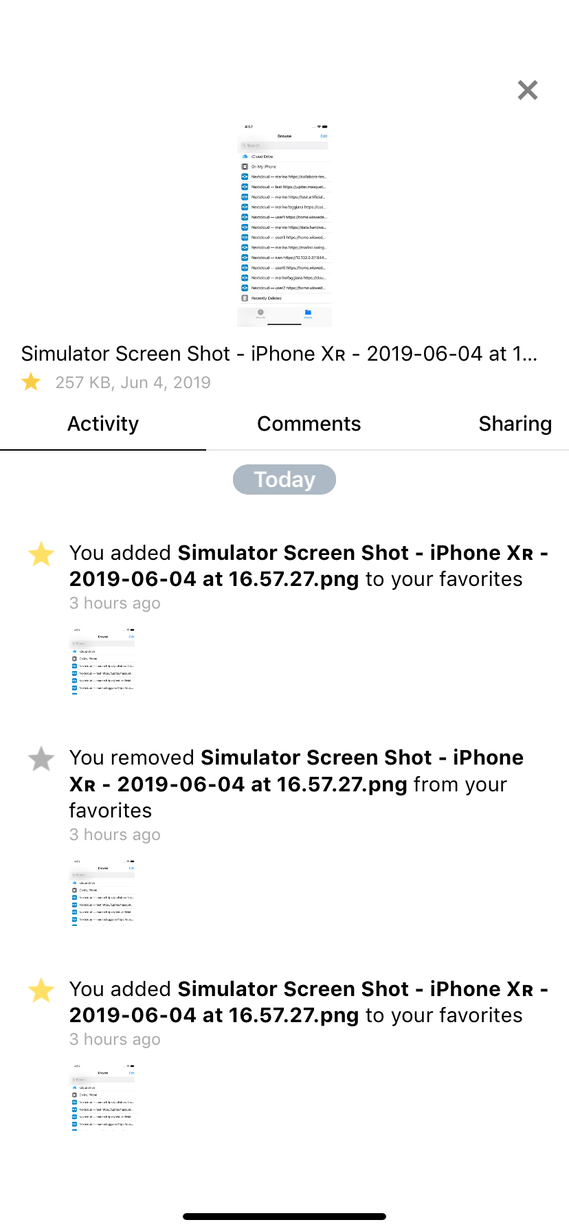 New iOS share view