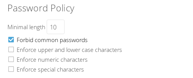 Enforce password quality