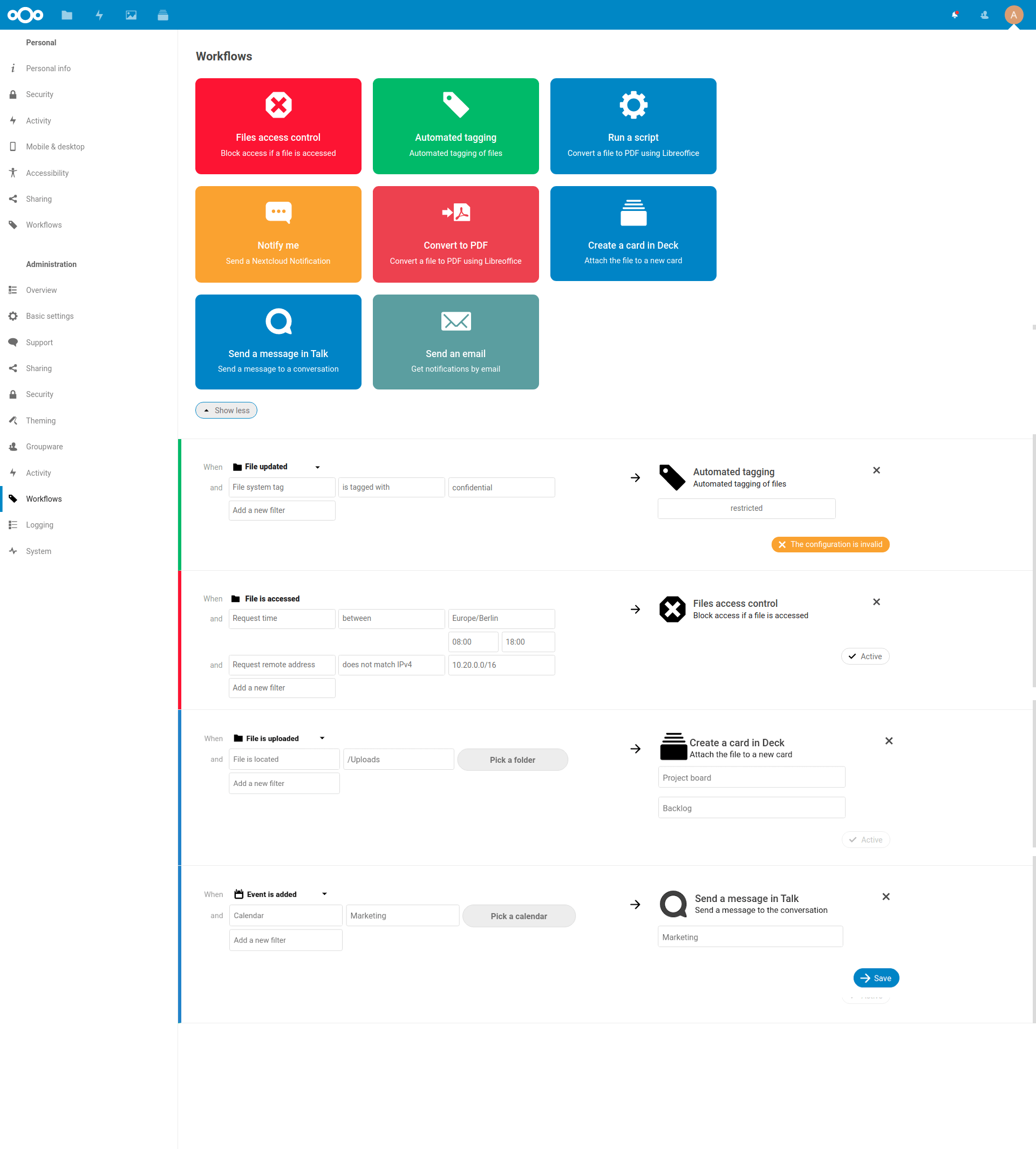 maqueta (basada en el estado actual) del aspecto que debería tener NC Flow en el momento del lanzamiento