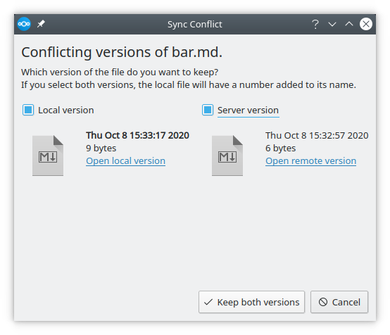 3.1 desktop client sync conflict dialog