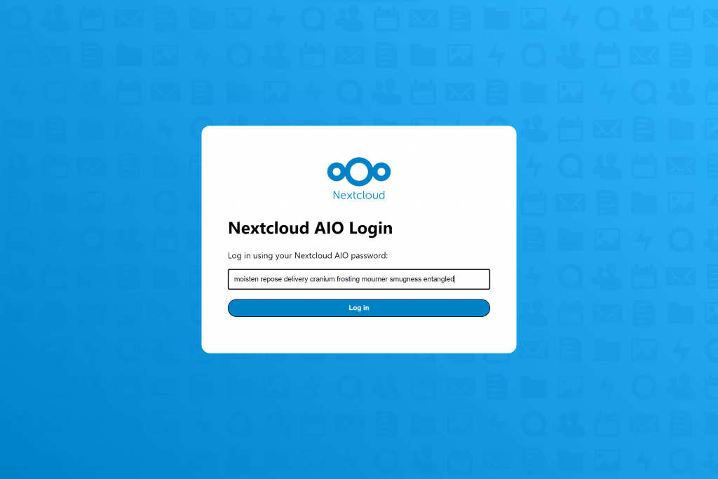 Nextcloud AIO login