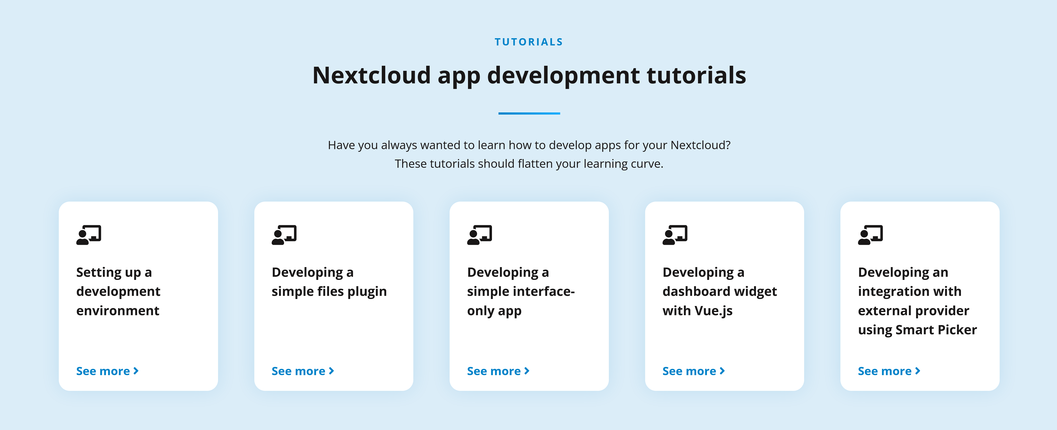 Tutoriales de desarrollo de aplicaciones Nextcloud