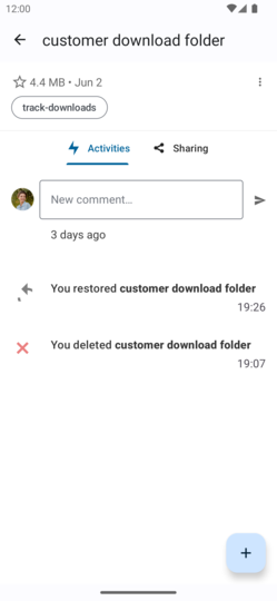 Android files new file activity