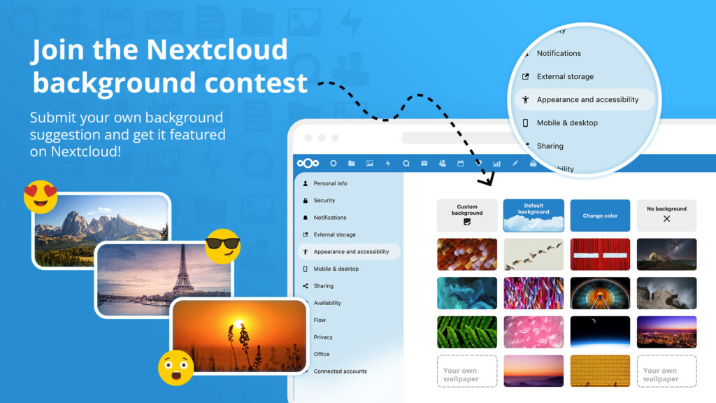 Participez au concours de fonds d'écran Nextcloud