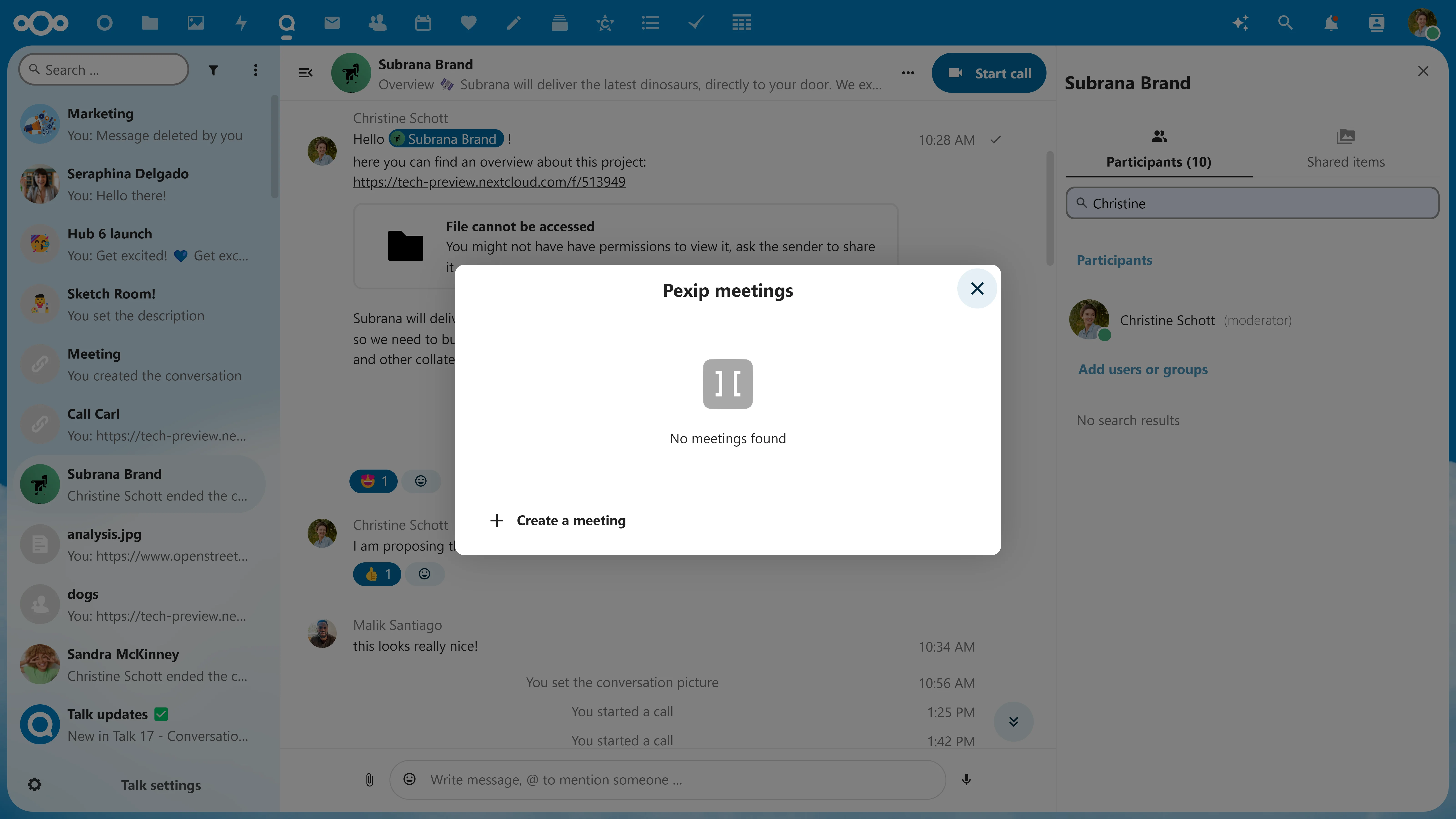 Pexip meetings